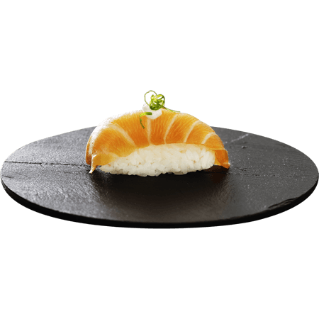 Nigiri Laks, flødeost & forårsløg (2 stk)