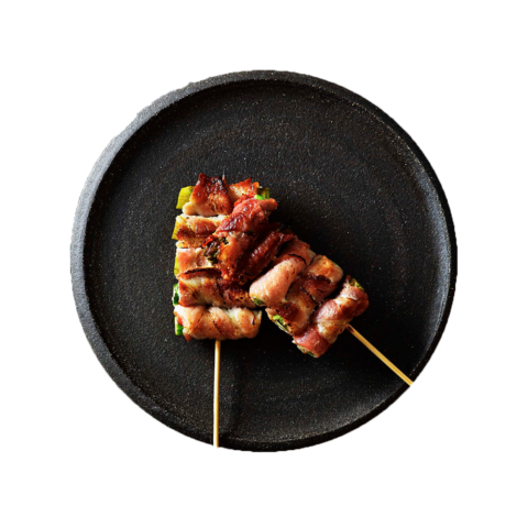 Asparges med bacon (2 stk)